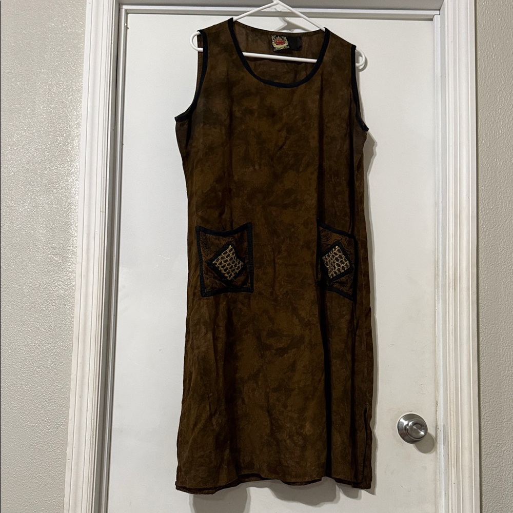 Vintage BoHo dress brand pearls